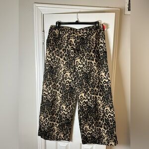 NWT Cider Leopard Print Pants - Black and Tan